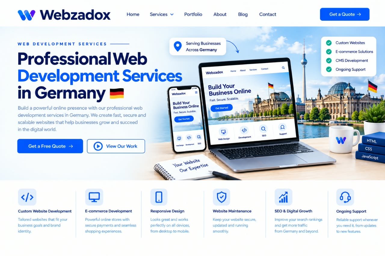 Best web development agency in Germany - Webzelia serving Berlin, Munich and Hamburg